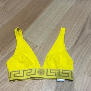 Yellow Versace top size 2 brand new